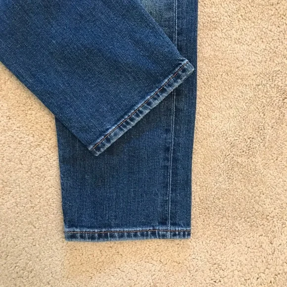 Fossil Denim Blue Jeans Women Size 2 Waist 25 True Boyfriend Button Fly Low Rise - Picture 9 of 12